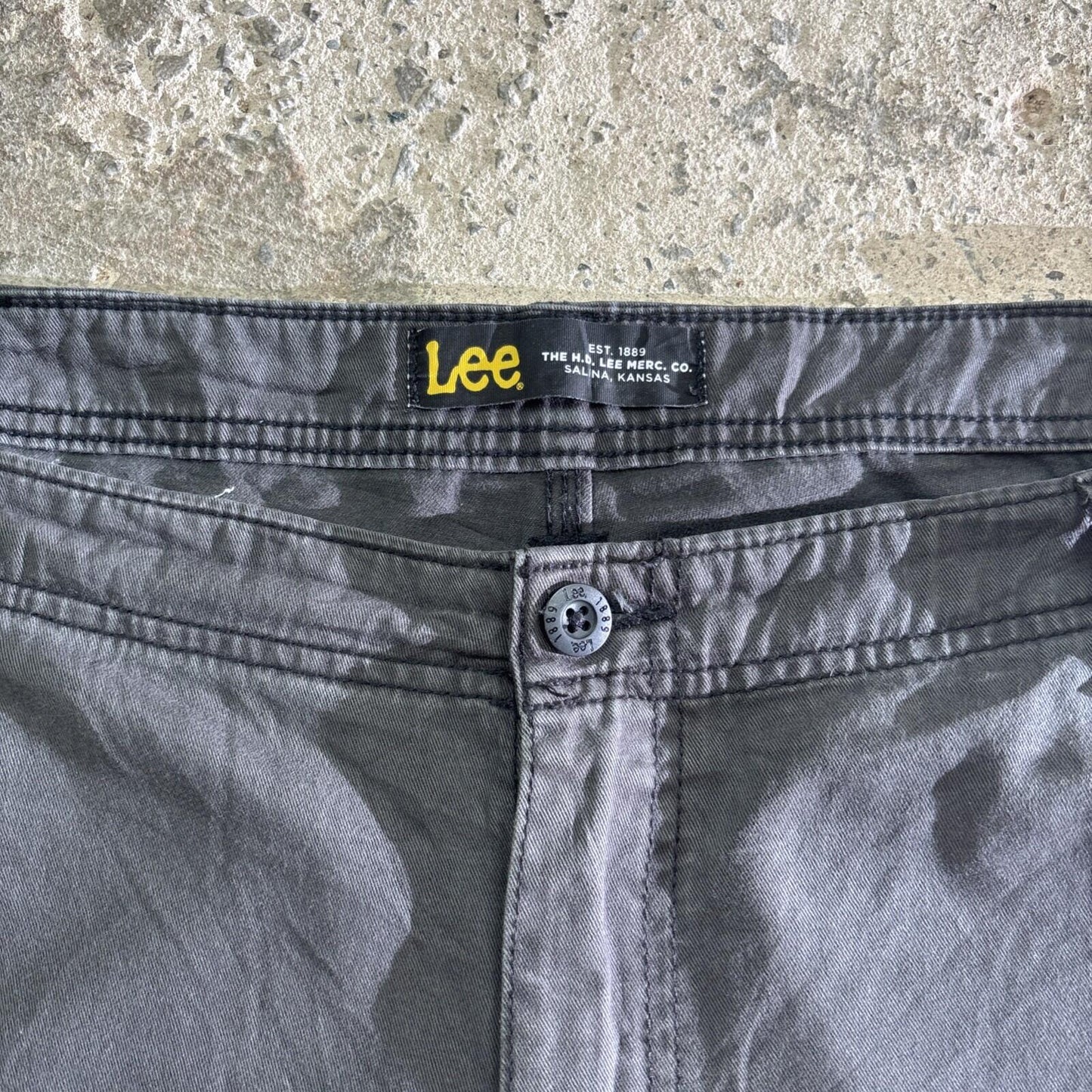 Dark Grey Lee Cotton Cargo Shorts | W42"
