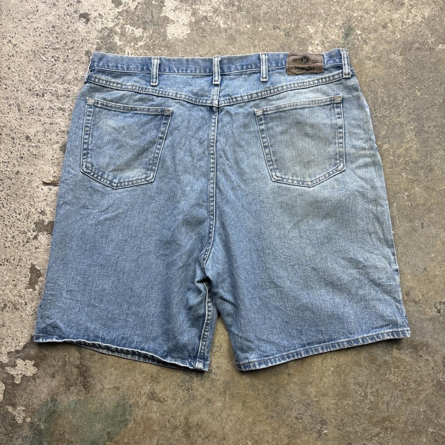 Blue Denim Wrangler Men’s Relaxed Fit Shorts - W42