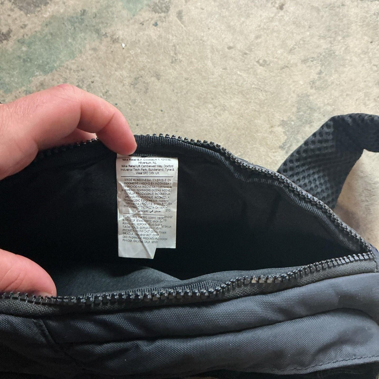 Black and Khaki Nike Pullover Backpack Rucksack