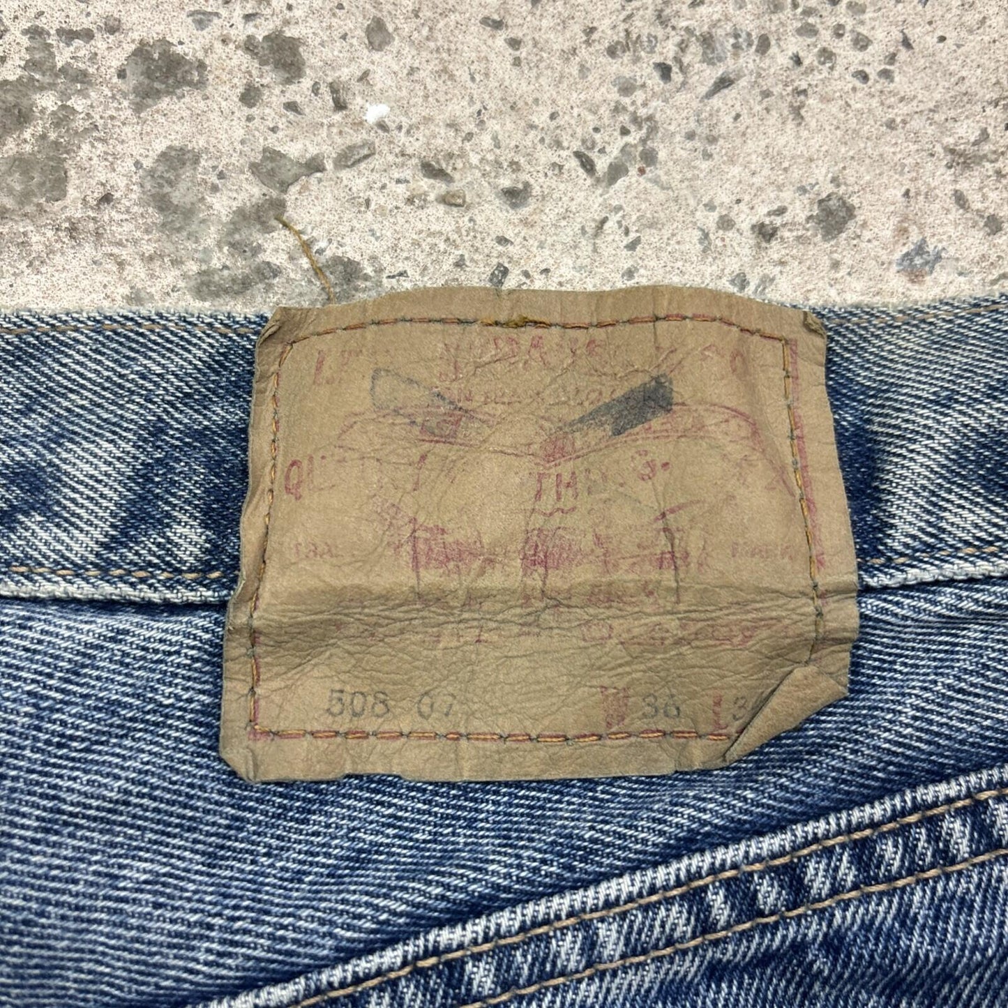 Blue Denim Levi’s 508 Cut Off Jorts | W36"