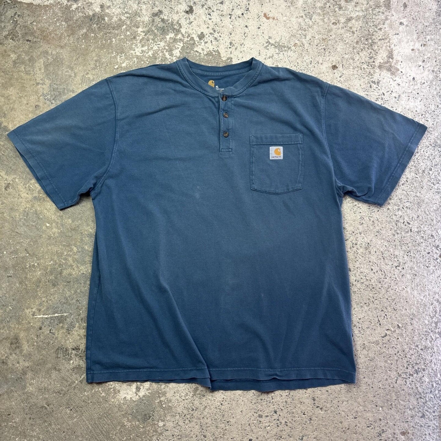 Blue Carhartt Original Fit Button-up Men’s T-shirt | Size XL