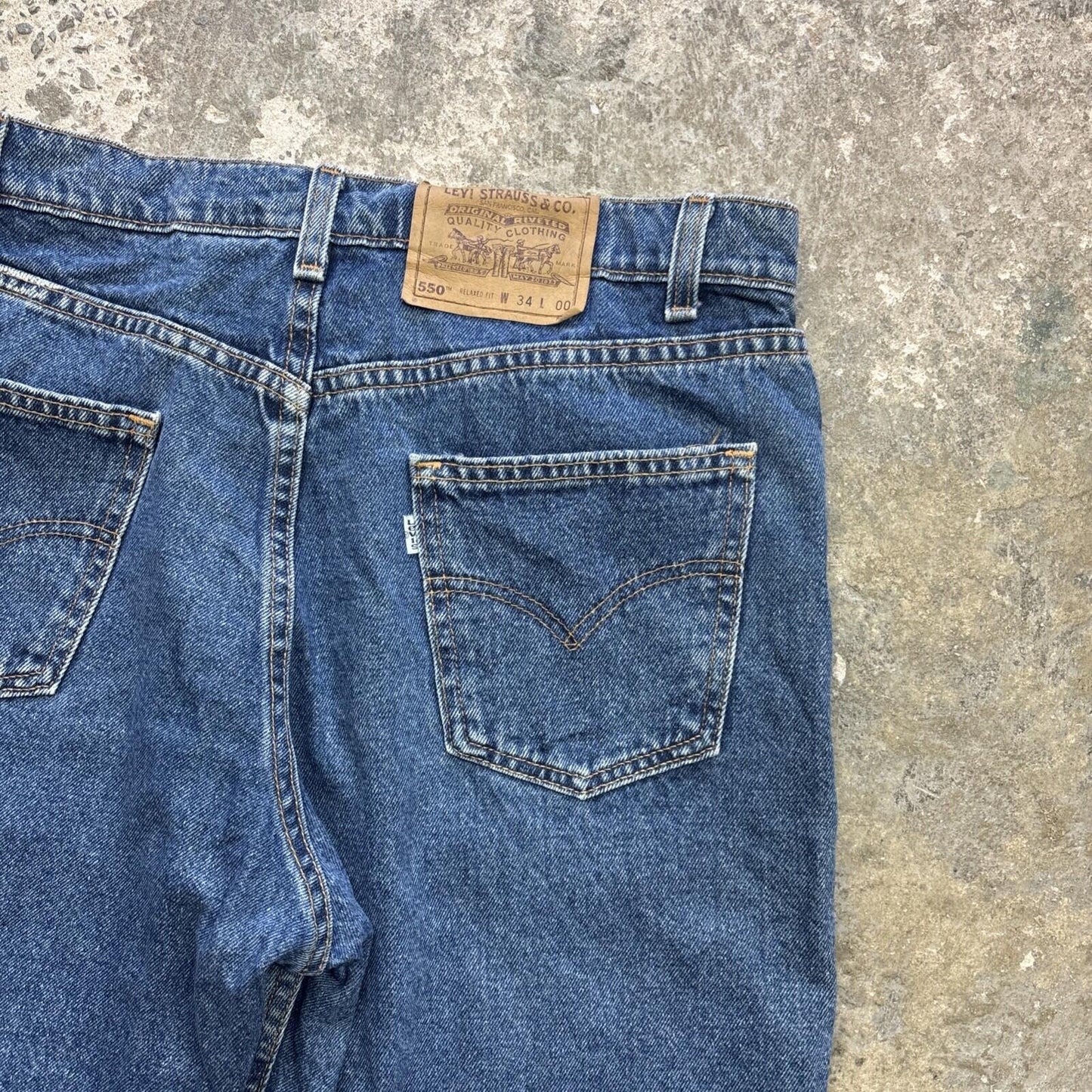 Levi's 550 Men's Denim Shorts Blue, Relaxed Fit, Made in USA - W34