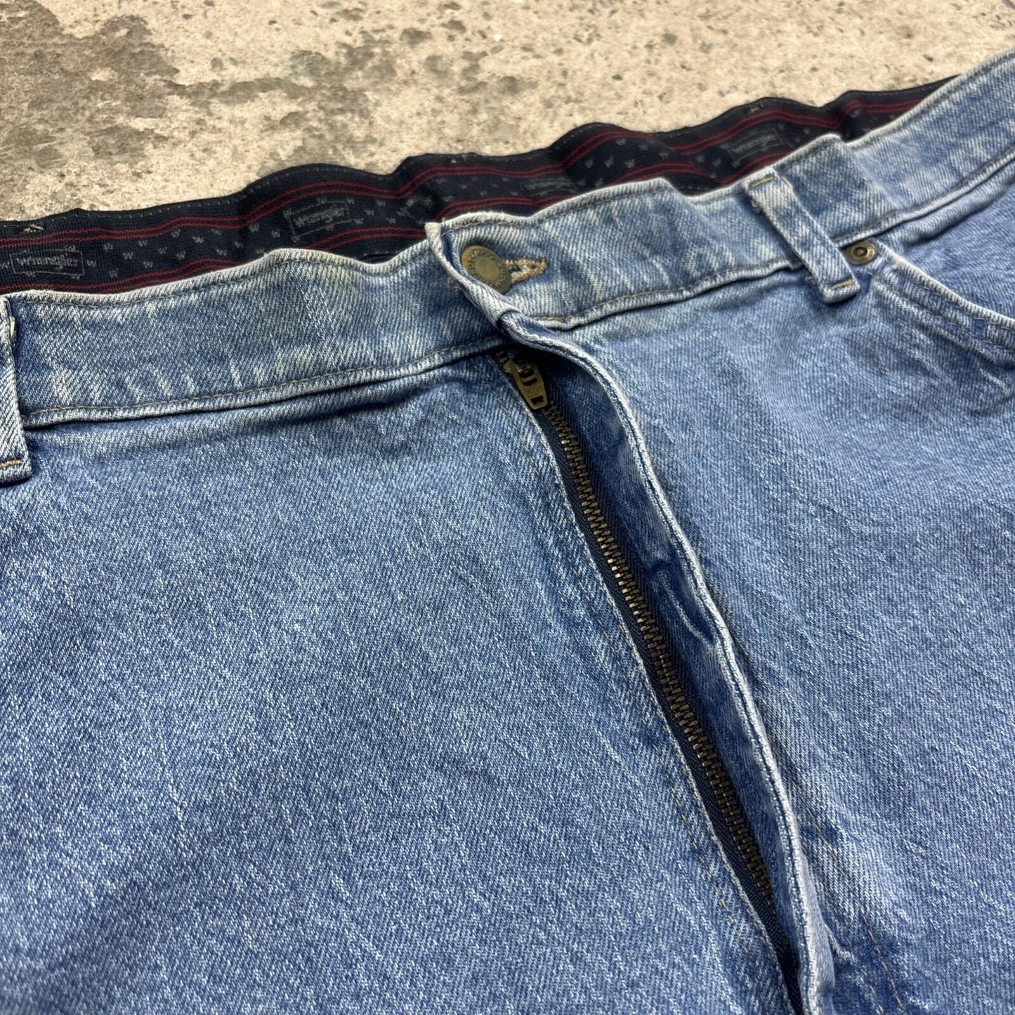 Blue Denim Wrangler Cut Off Jean Shorts | W42"
