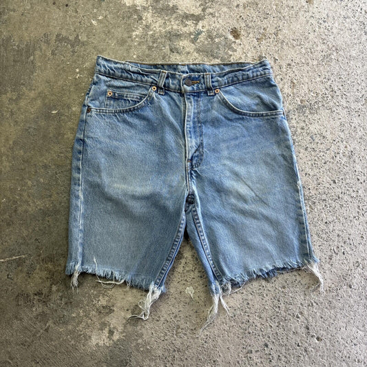 Light Blue Levi’s Cut Off Denim Jean Shorts | W32"