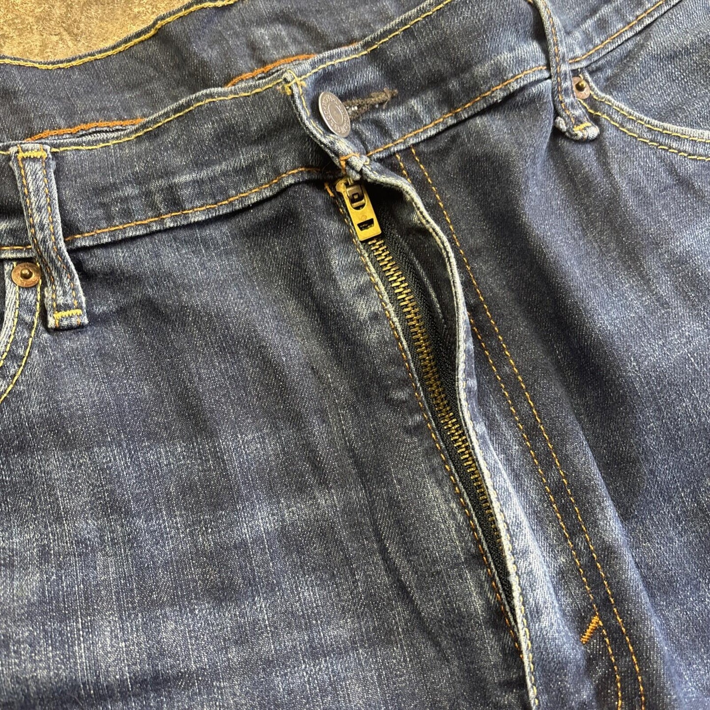Blue Denim Levi’s Cut Off Denim Jean Shorts | W40"