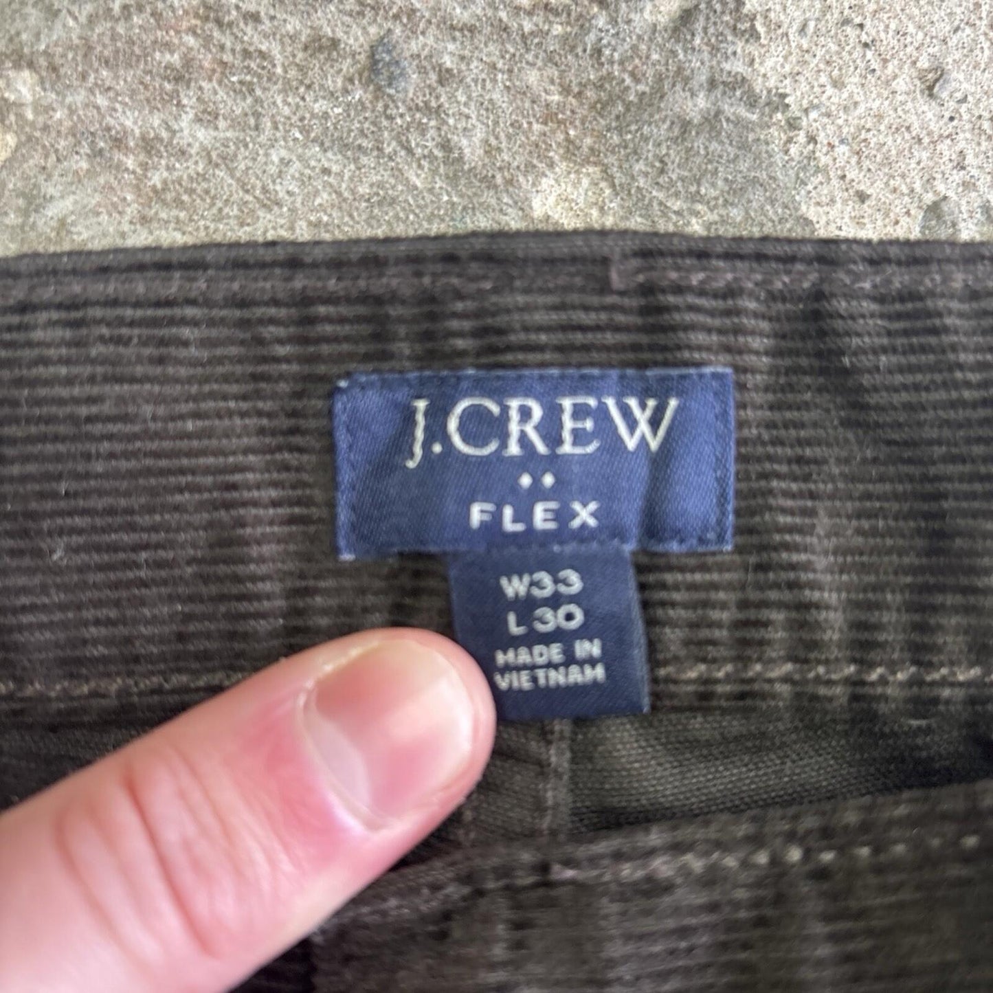 Dark Brown J.Crew Straight Corduroy Trousers | W33"