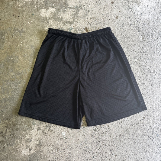 Black Elasticated Waist Football Shorts | Size: M