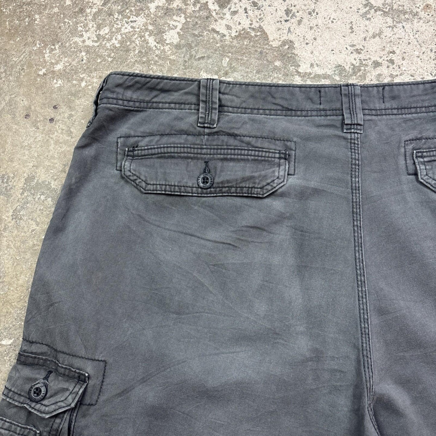 Dark Grey Lee Cotton Cargo Shorts | W42"
