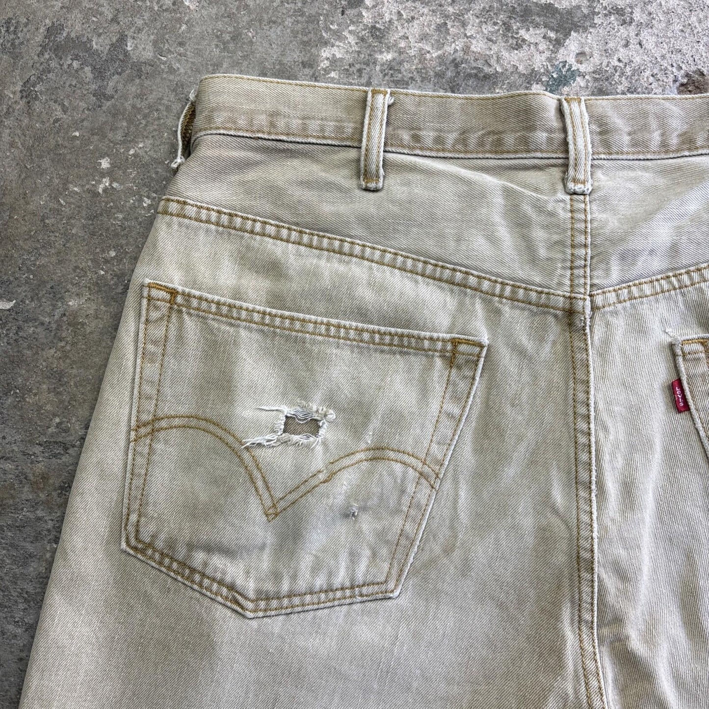Tan Levi’s 505 Cut Off Denim Jean Shorts | W38"