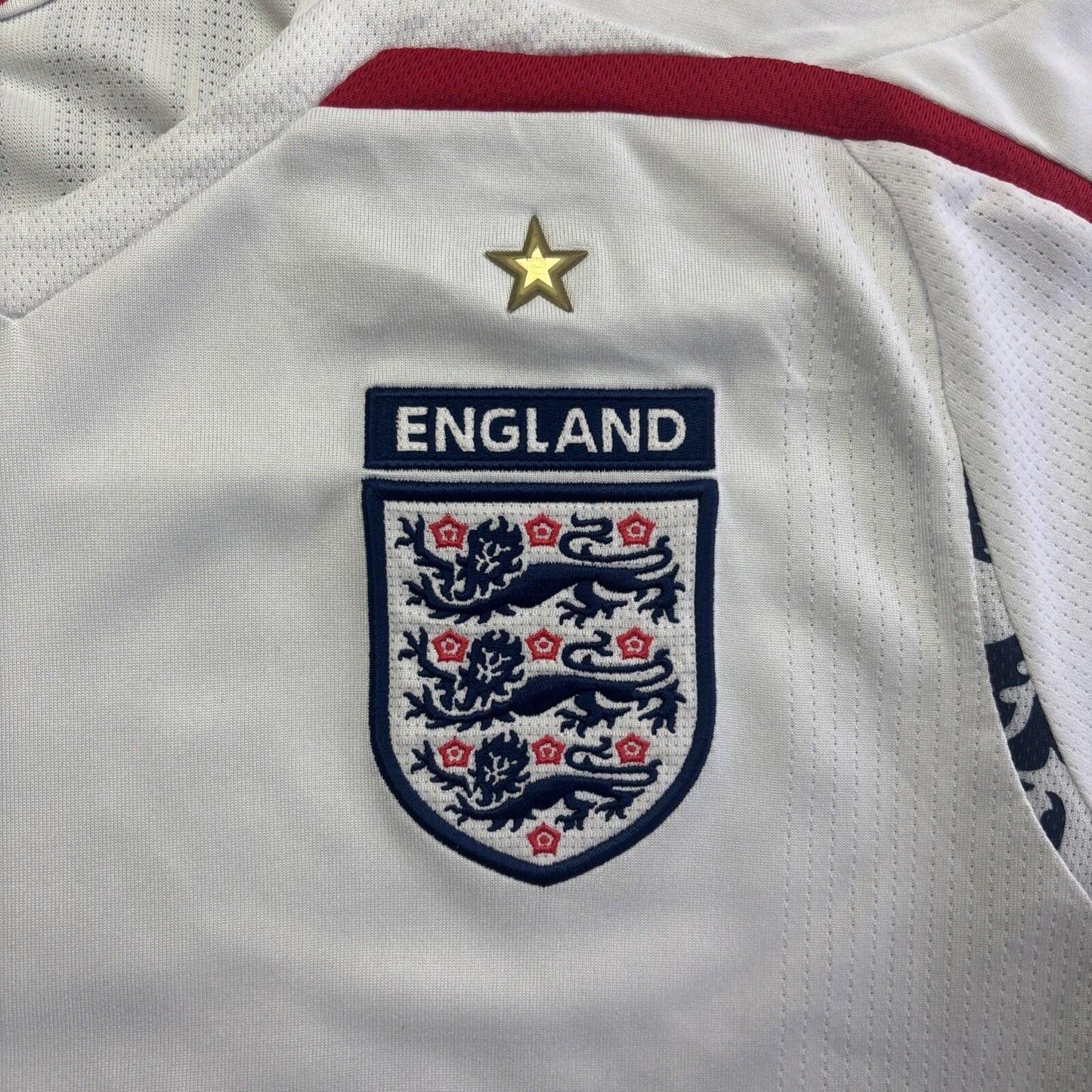 White England Umbro 2007/09 Football Home Shirt | Size S