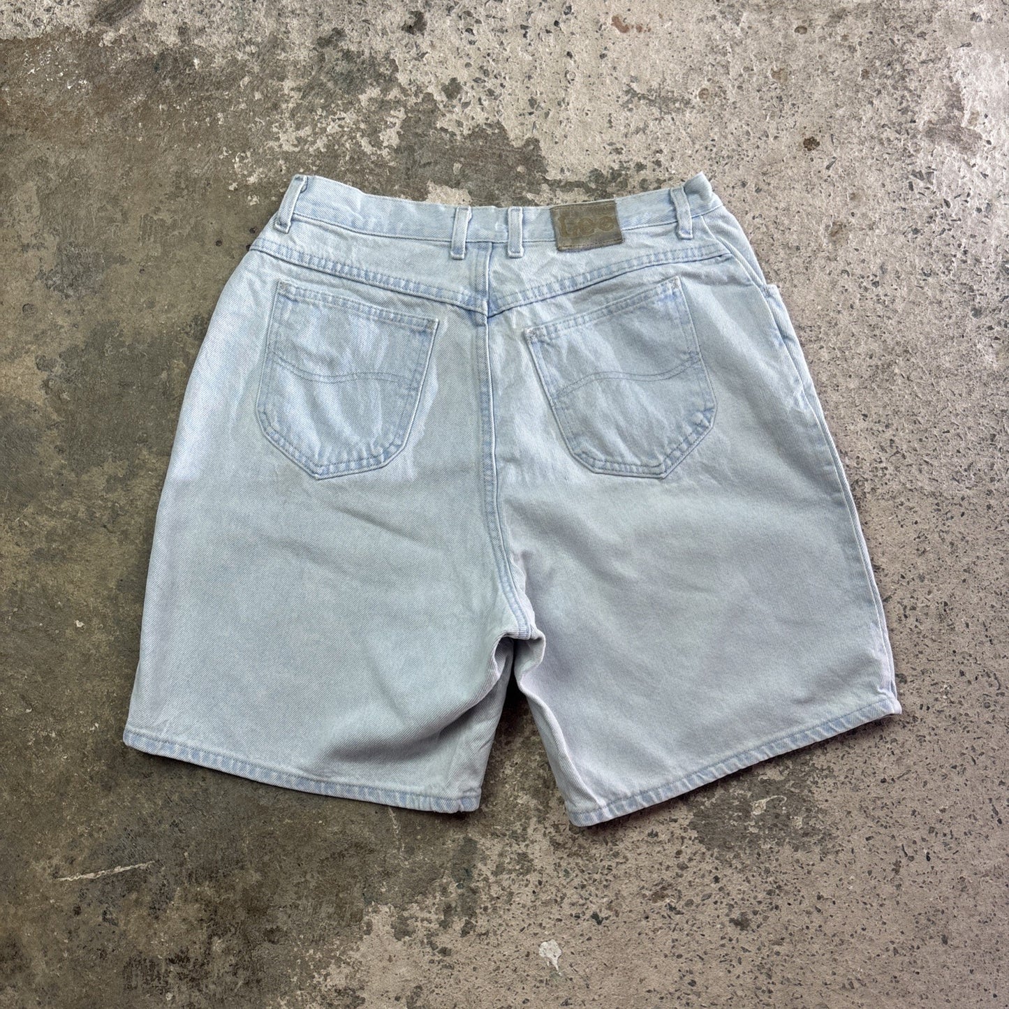 Light Blue Denim Lee Jean Shorts | W32"