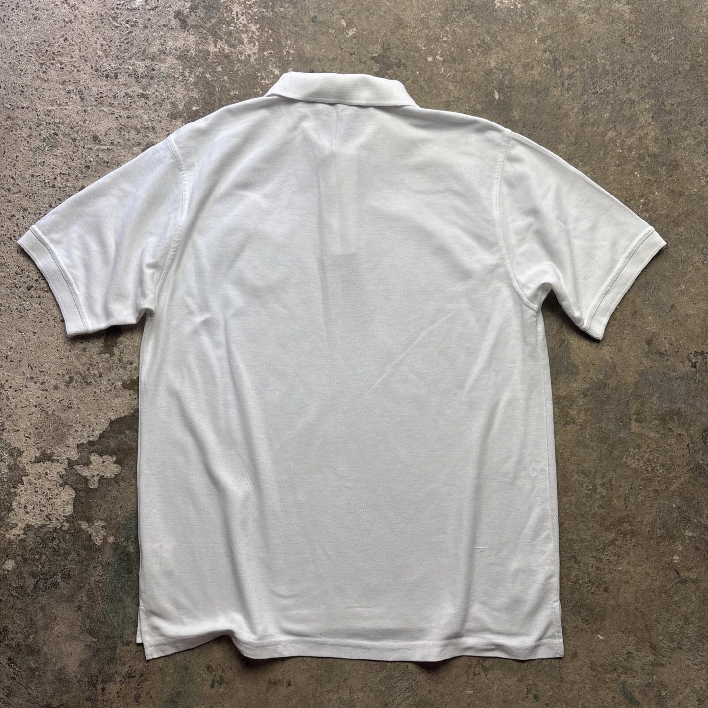 Vintage White Admiral England Football Polo Shirt | L