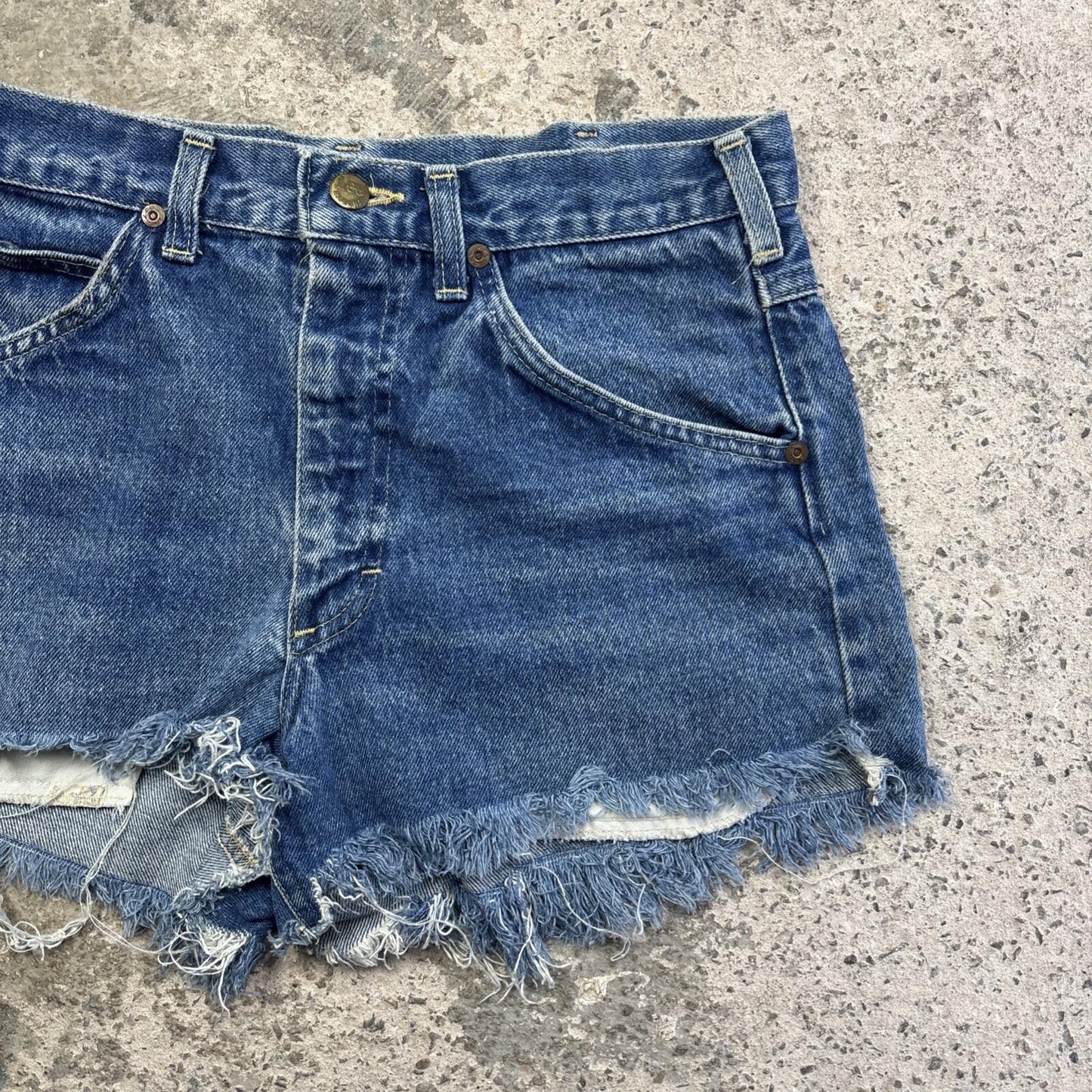 Blue Denim Lee Jean Short Shorts | W31