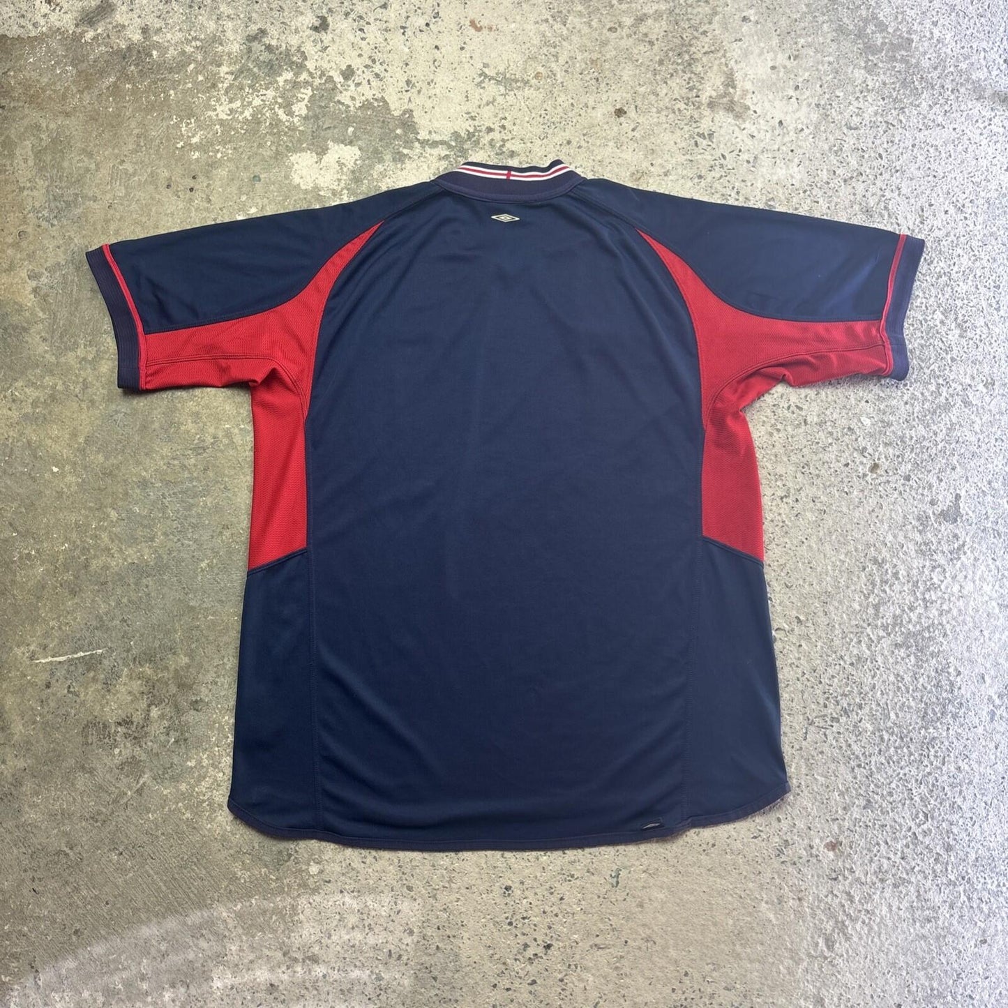 Navy & Red Reversible England Umbro 2002/2004 Football Shirt | Size XL