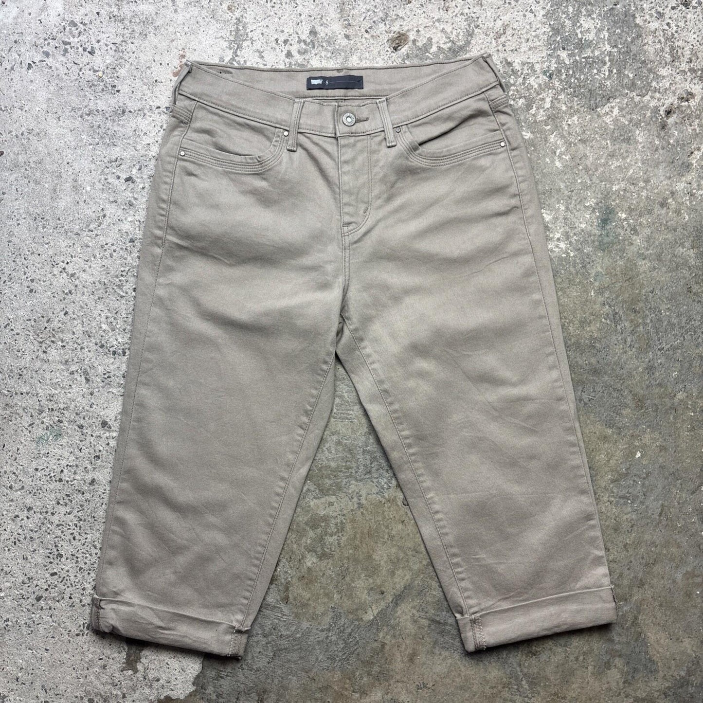 Brown Silver Tab Levi’s Women’s Capri Shorts | W29 / size 8