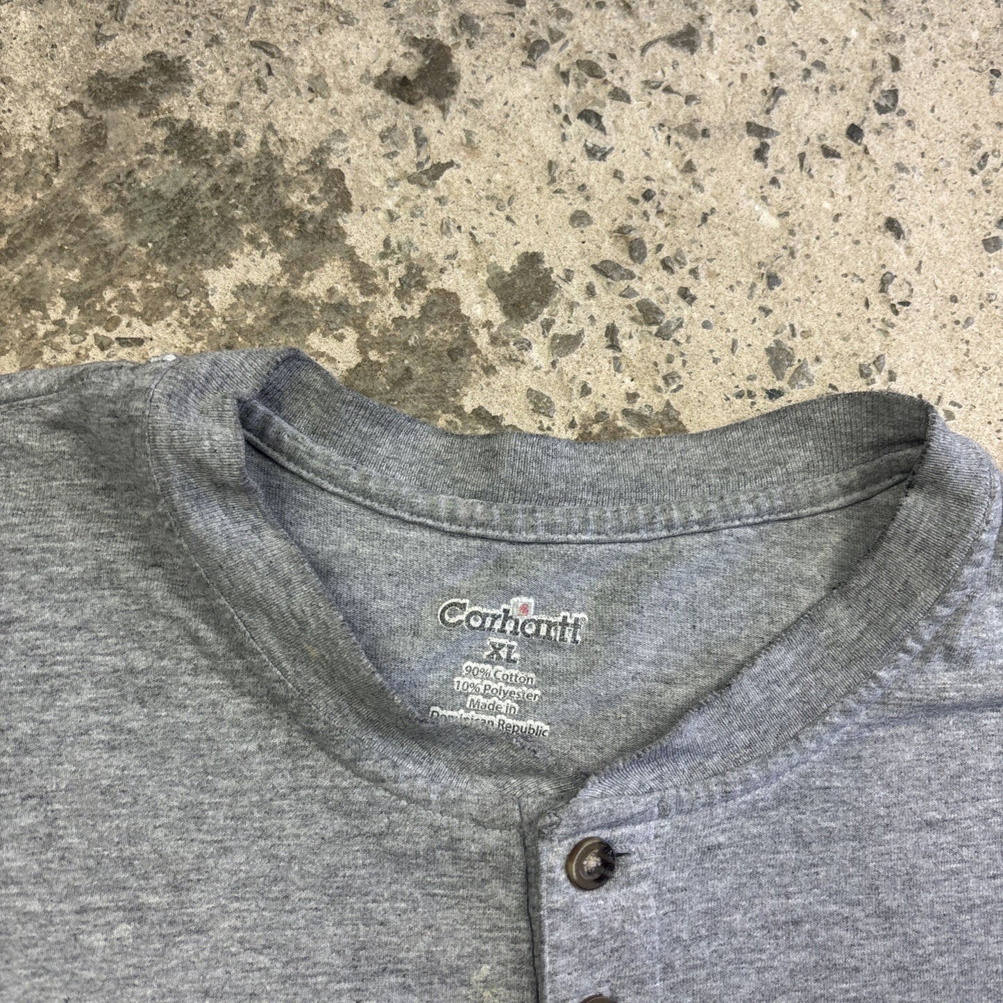 Vintage Grey Carhartt Button-up Men’s T-shirt | Size XL