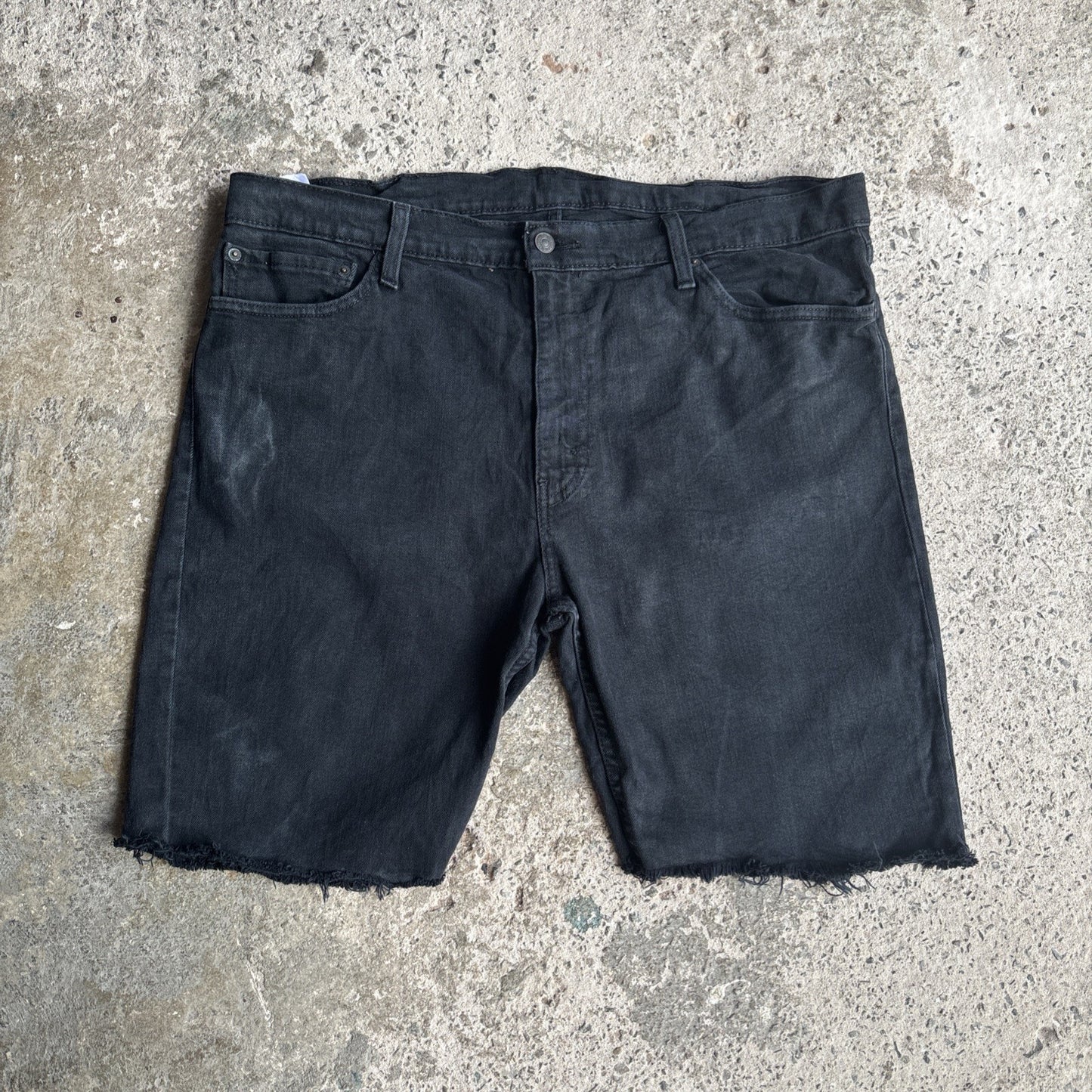 Black Levi’s 511 Denim Cut Off Jean Shorts | W38"