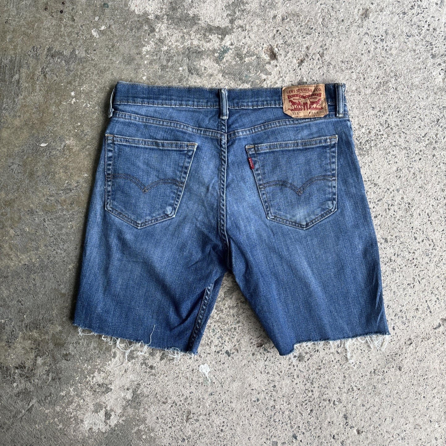 Blue Denim Levi’s 511 Cut Off Jean Shorts | W34"