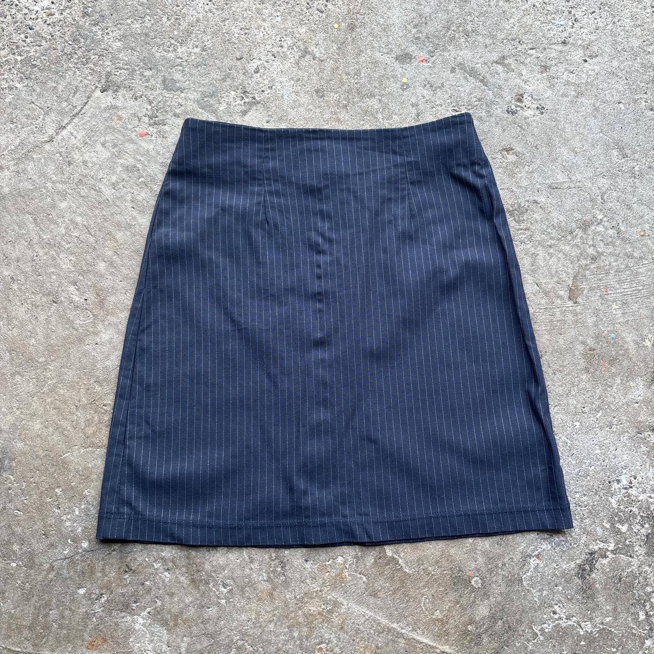 Vintage Navy guess pinstripe skirt