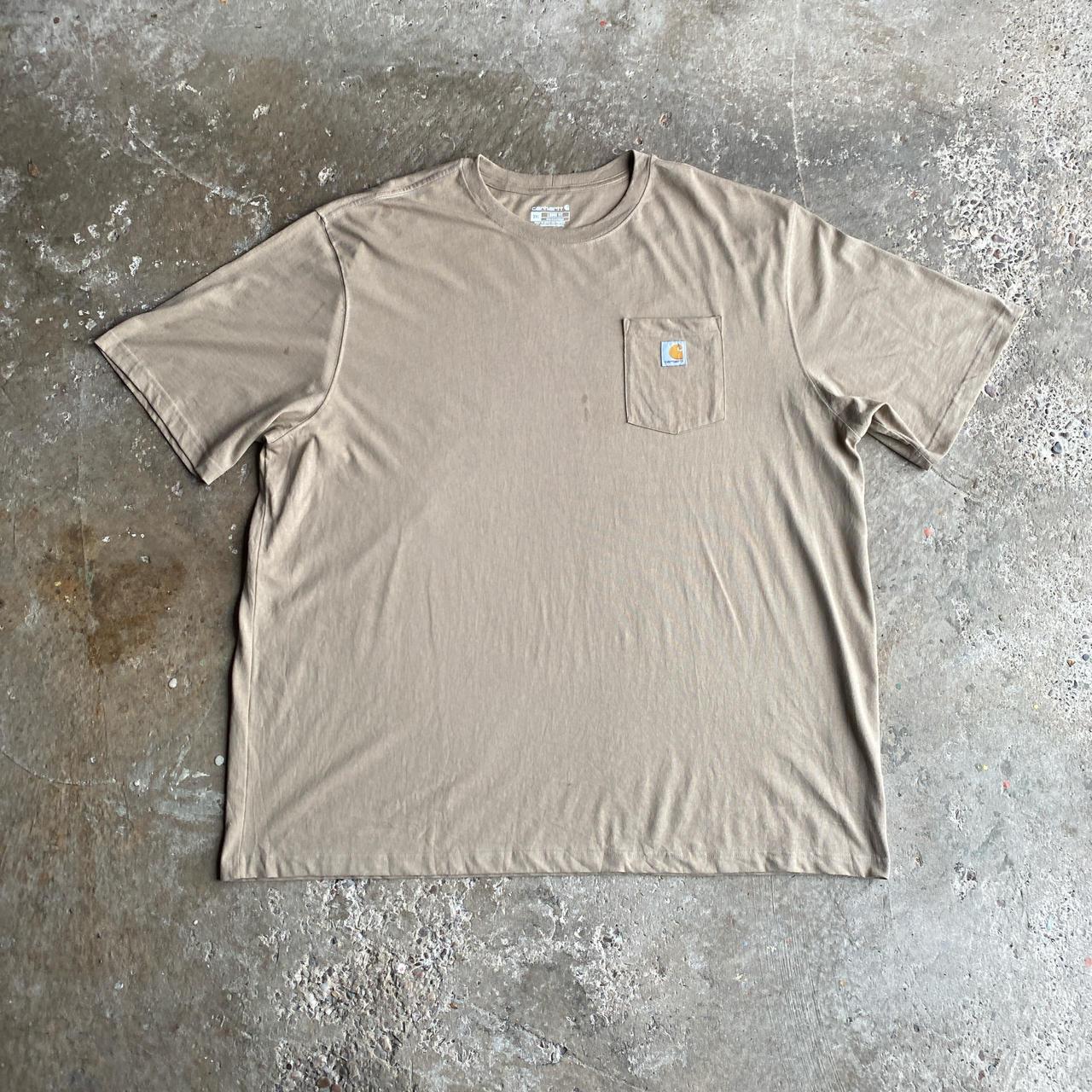 Tan Carhartt Single Pocket T-Shirt - 3XL