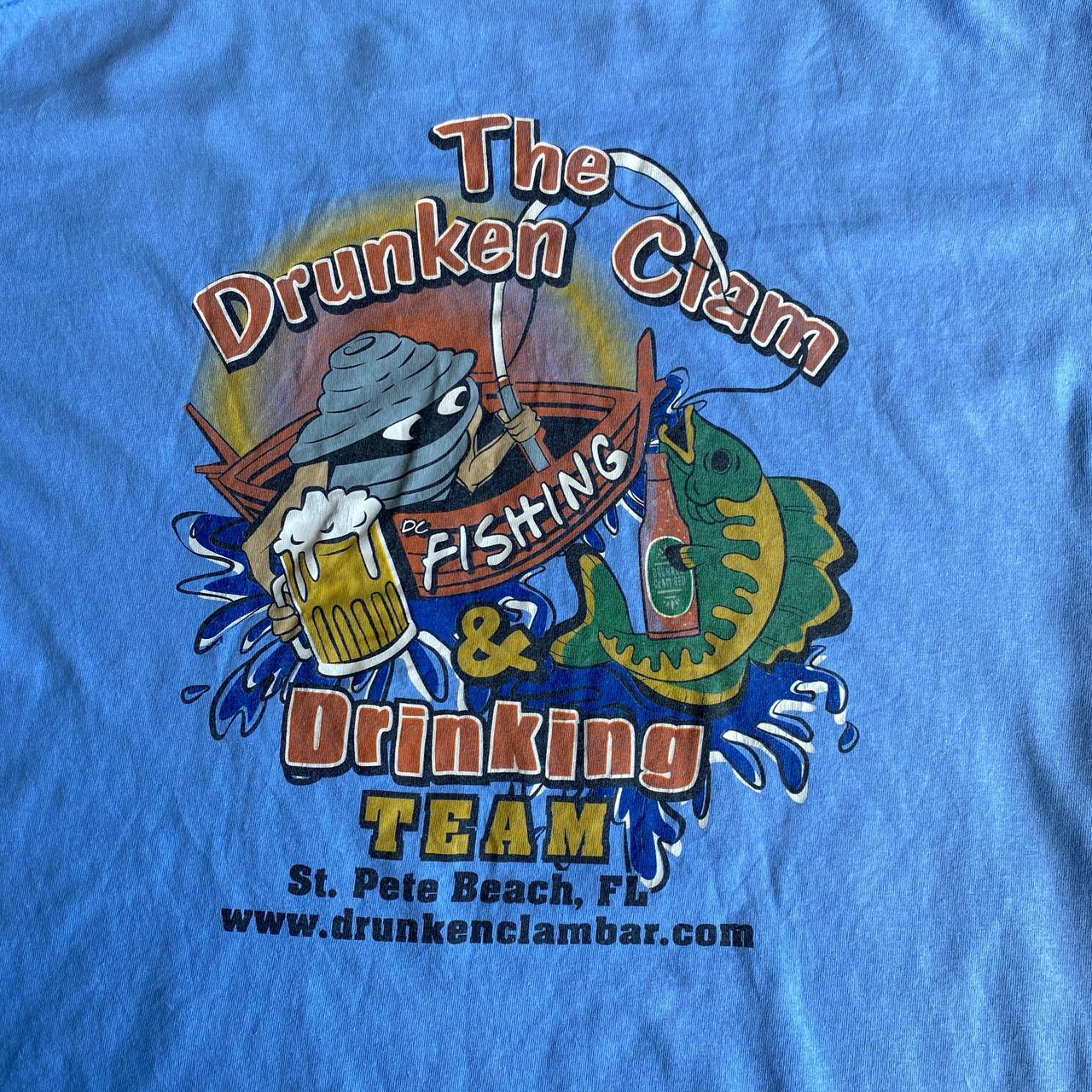 Blue ‘The Drunken Clam’ Graphic Bar T-Shirt