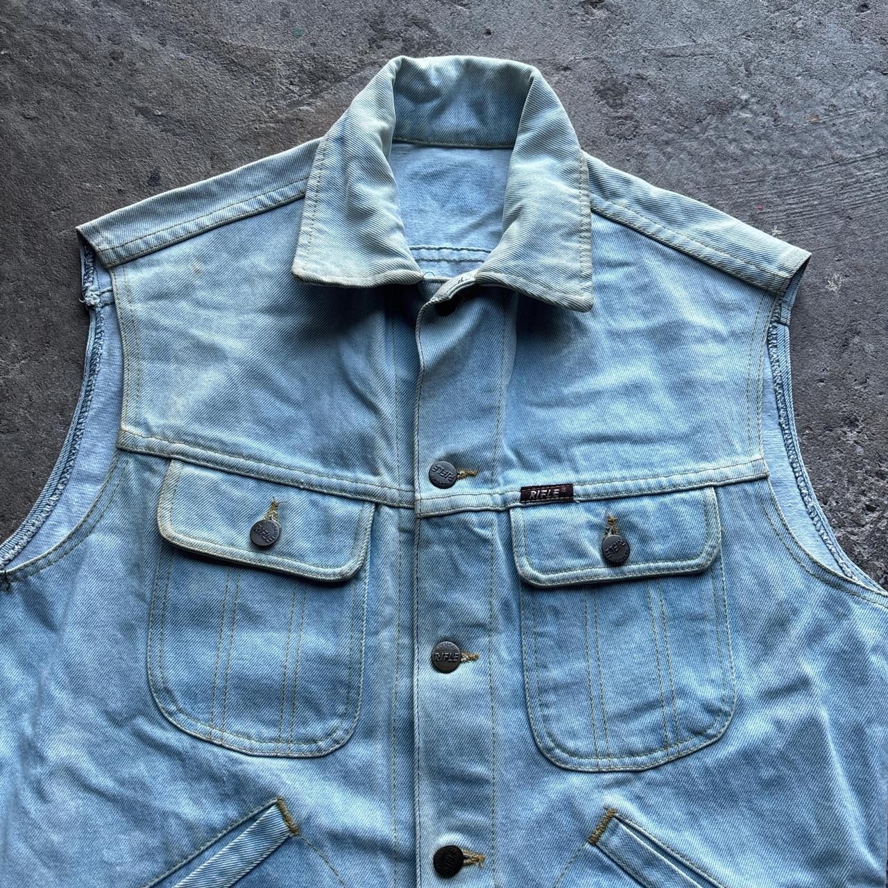 Vintage Light blue Rifle denim trucker vest