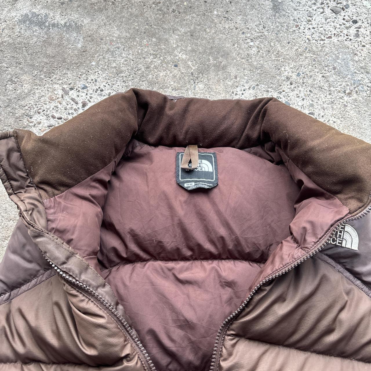 Brown The North Face 700 puffer Gilet - M