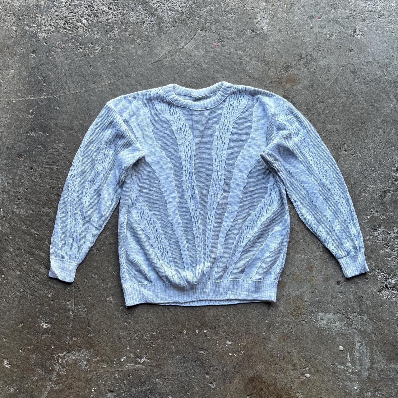 White and silver knitted jumper - L/12