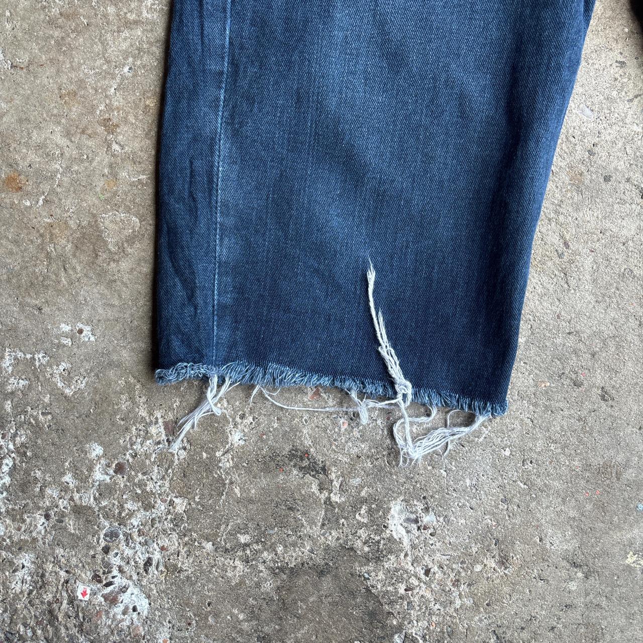 Blue Denim Levi’s Ripped Jean Shorts