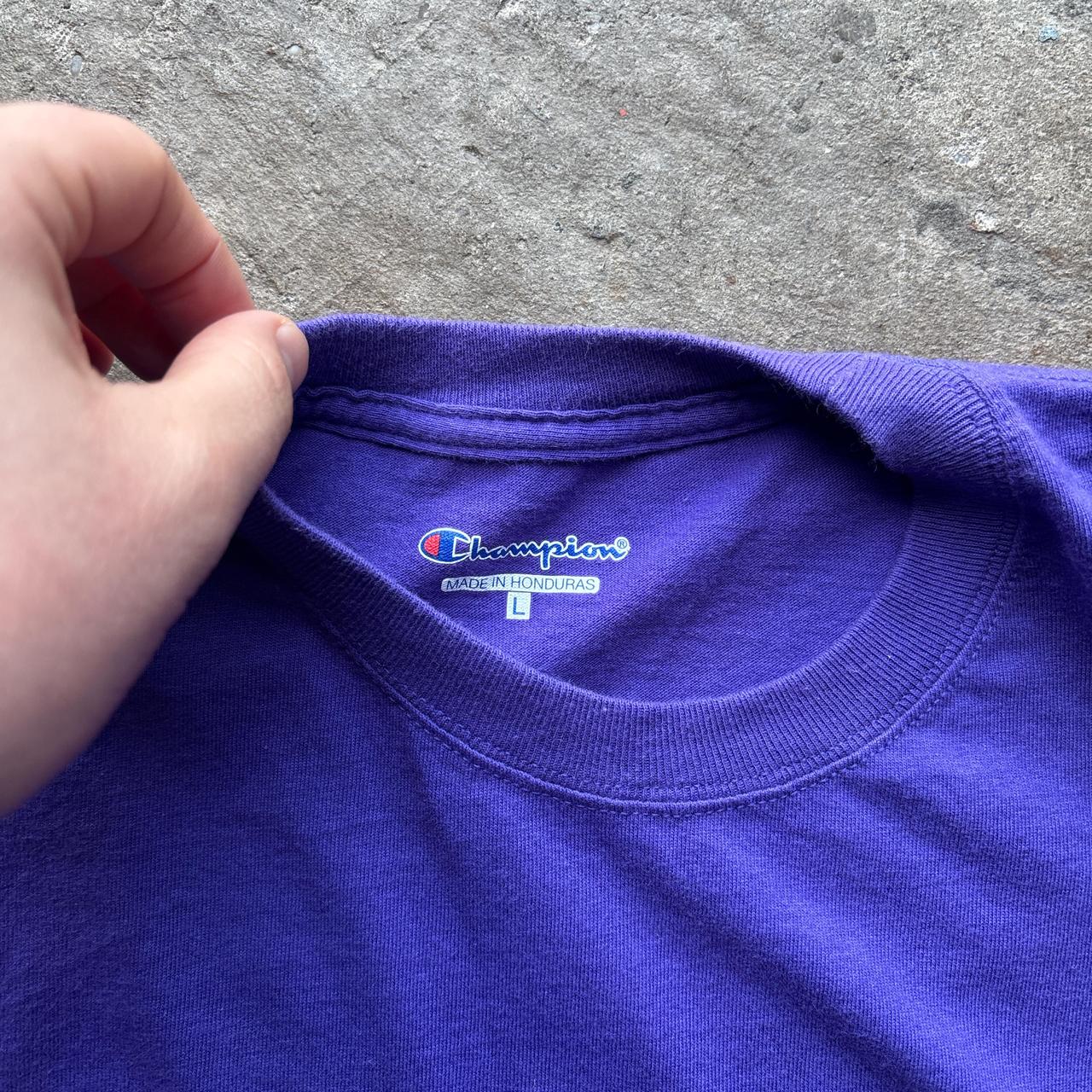 Plain Purple Champion T-shirt - L
