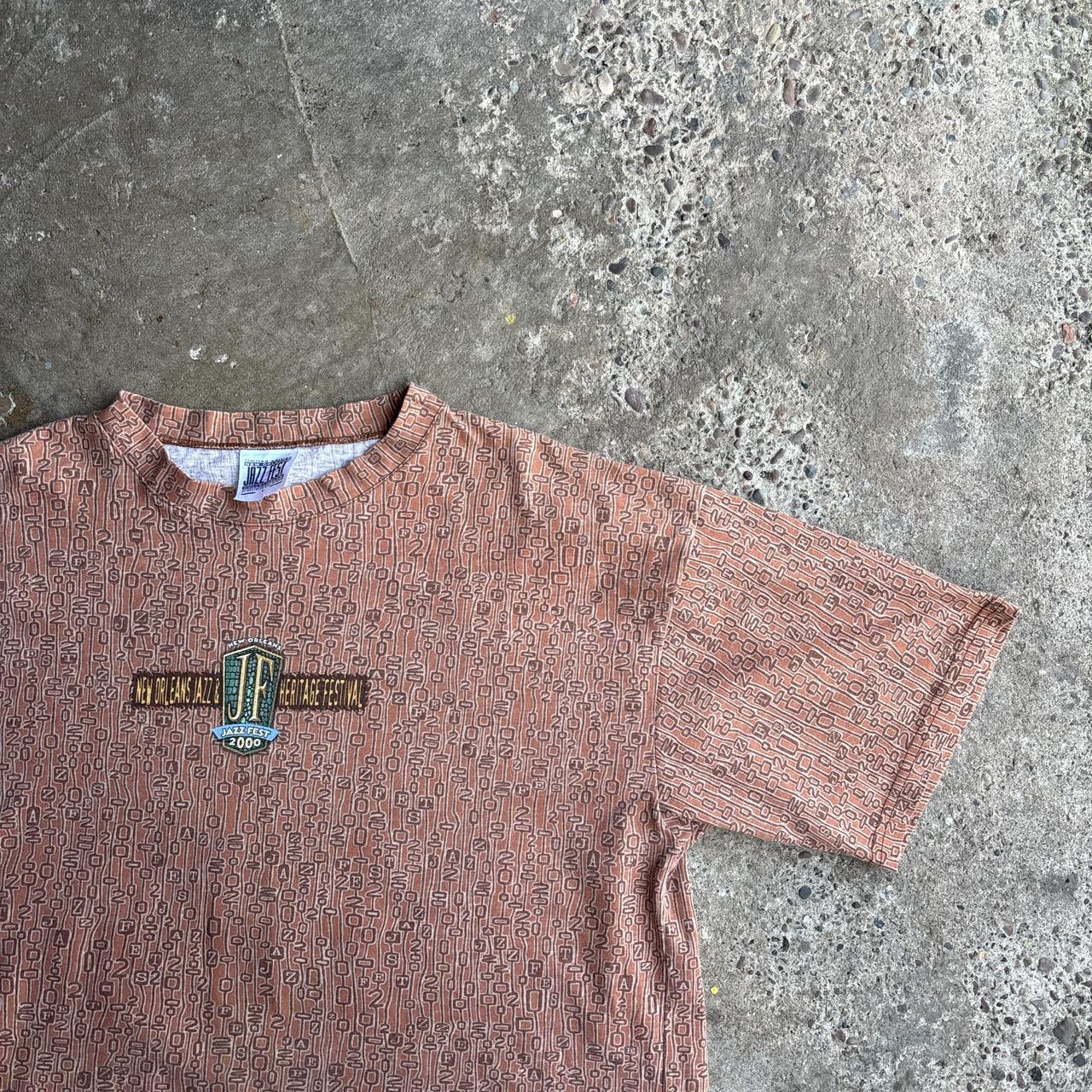 Patterned New Orleans Jazz & Heritage Festival ‘2000’ T-Shirt