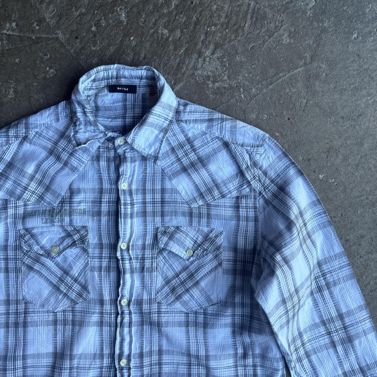 White Lee Cotton Long-Sleeve Checkered Shirt