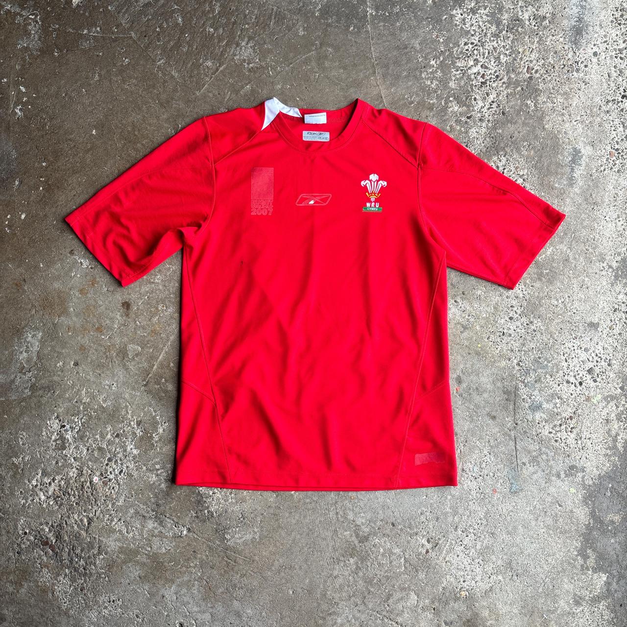 Red Wales Reebok 2007 Rugby Union Shirt - XL