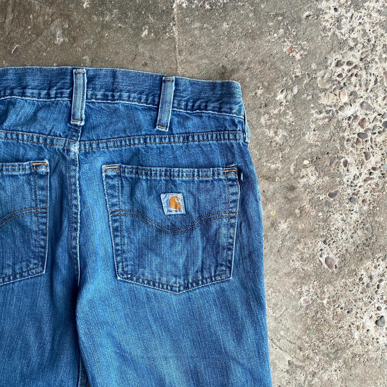 Blue Relaxed Straight Carhartt Denim Jeans- W32" (women’s)