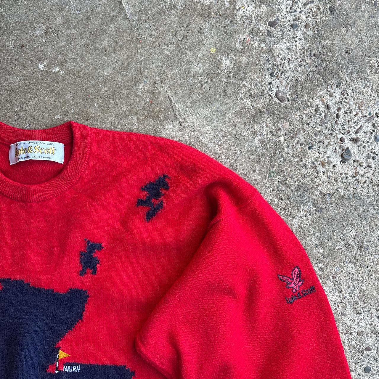 Red Vintage Lyle & Scott ‘100% Pure Lambswool’ Nairn Golf Jumper
