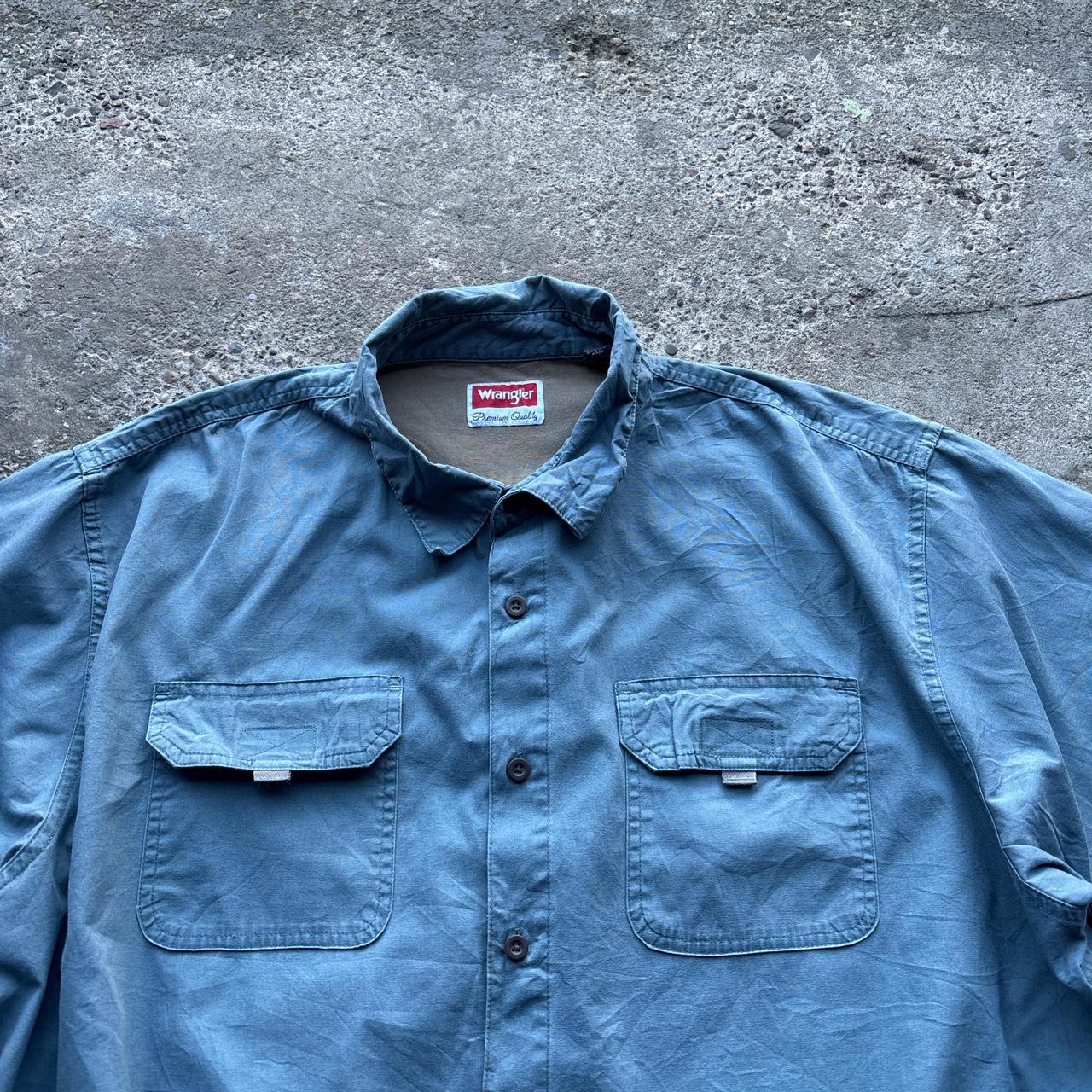 Blue Wrangler short-sleeved shirt - XXL