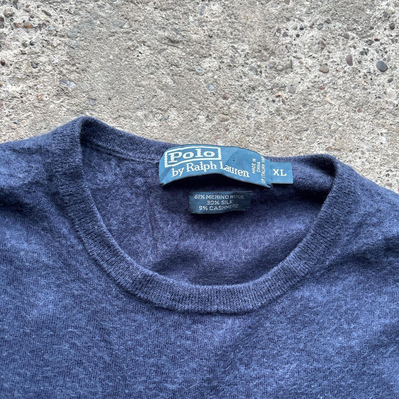 Vintage Navy Polo Ralph Lauren Wool sweater - XL