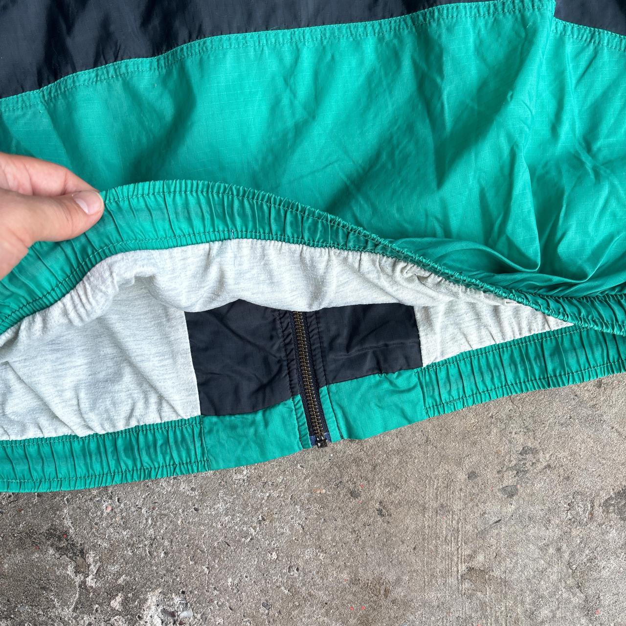 90s Nike track jacket with spell out logo - green and navy