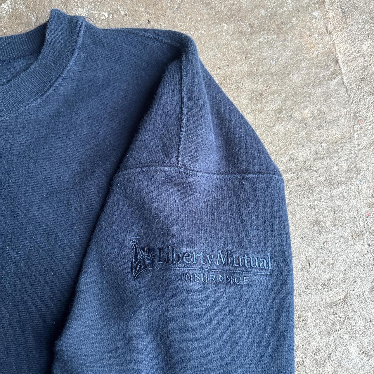 Navy Champion Reverse Weave Crewneck Sweatshirt - L