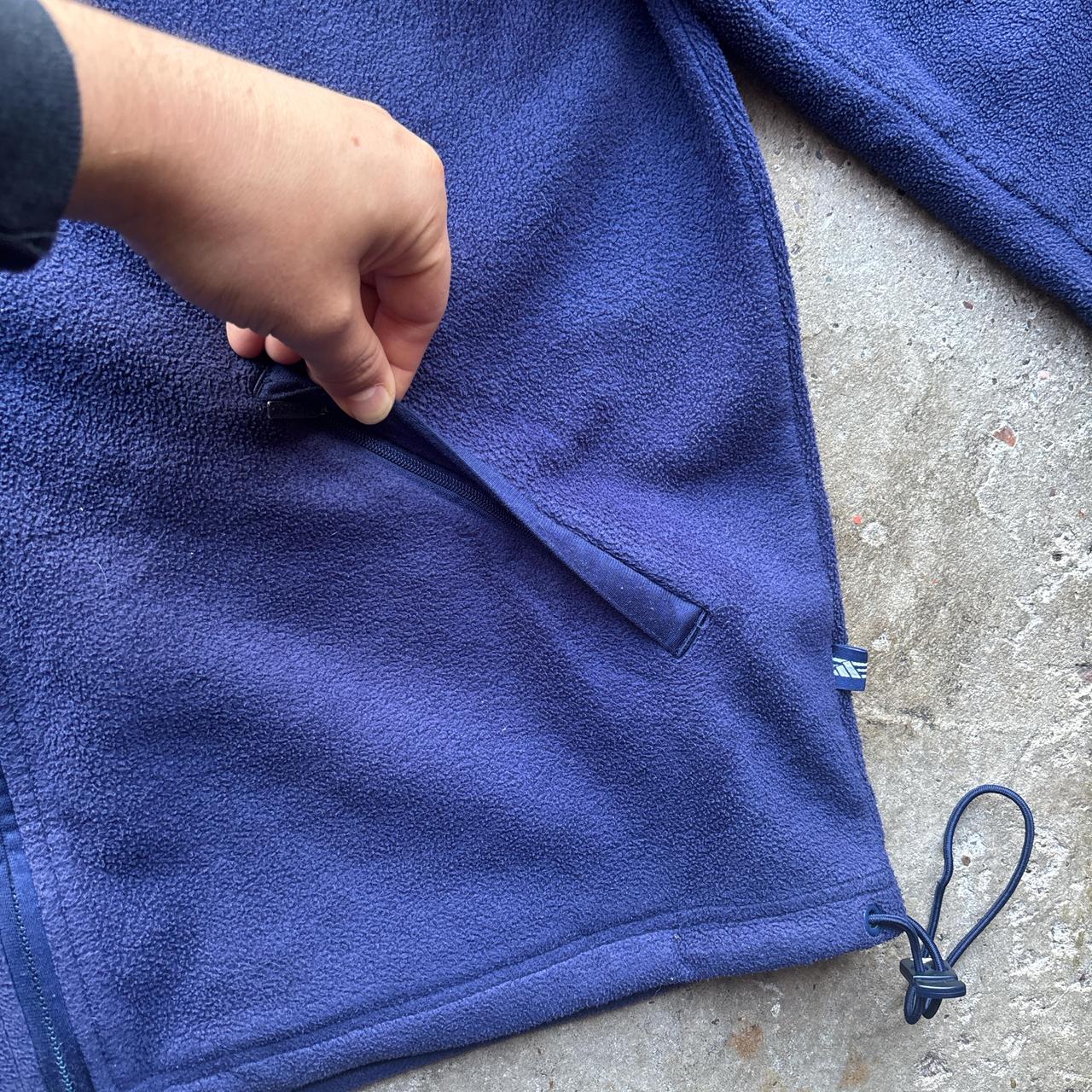 90s Navy and white Adidas fleece - L