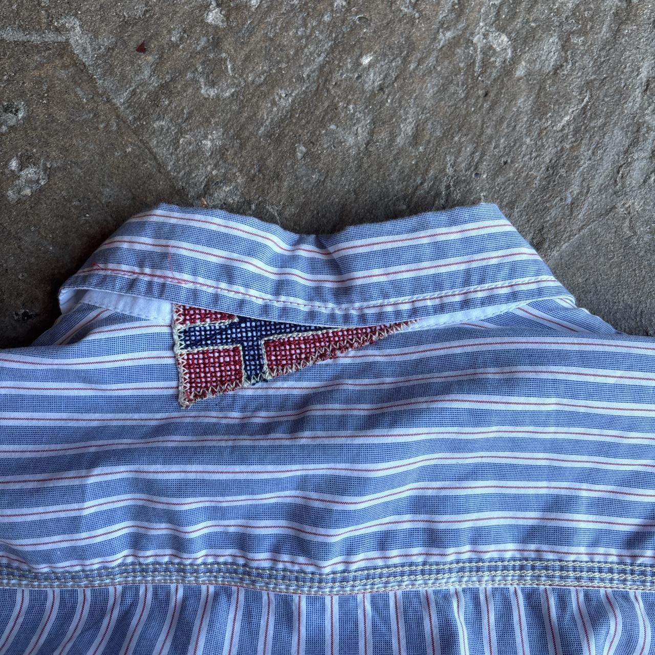 Blue & White Napapijri Long-Sleeve Shirt