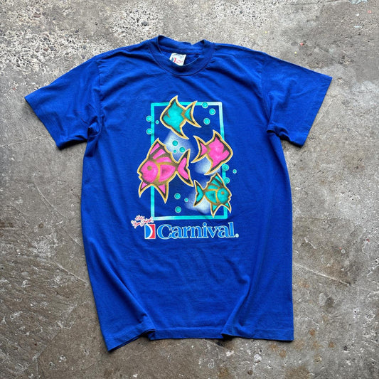 Blue Carnival single stitch graphic tee - L