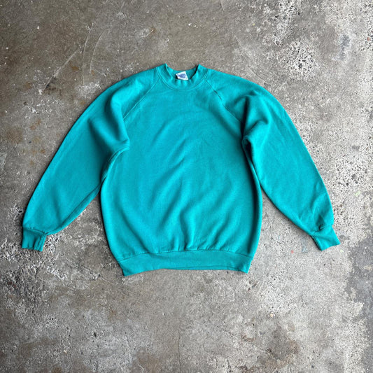Vibrant Green Fruit of the Loom Sweatshirt - L