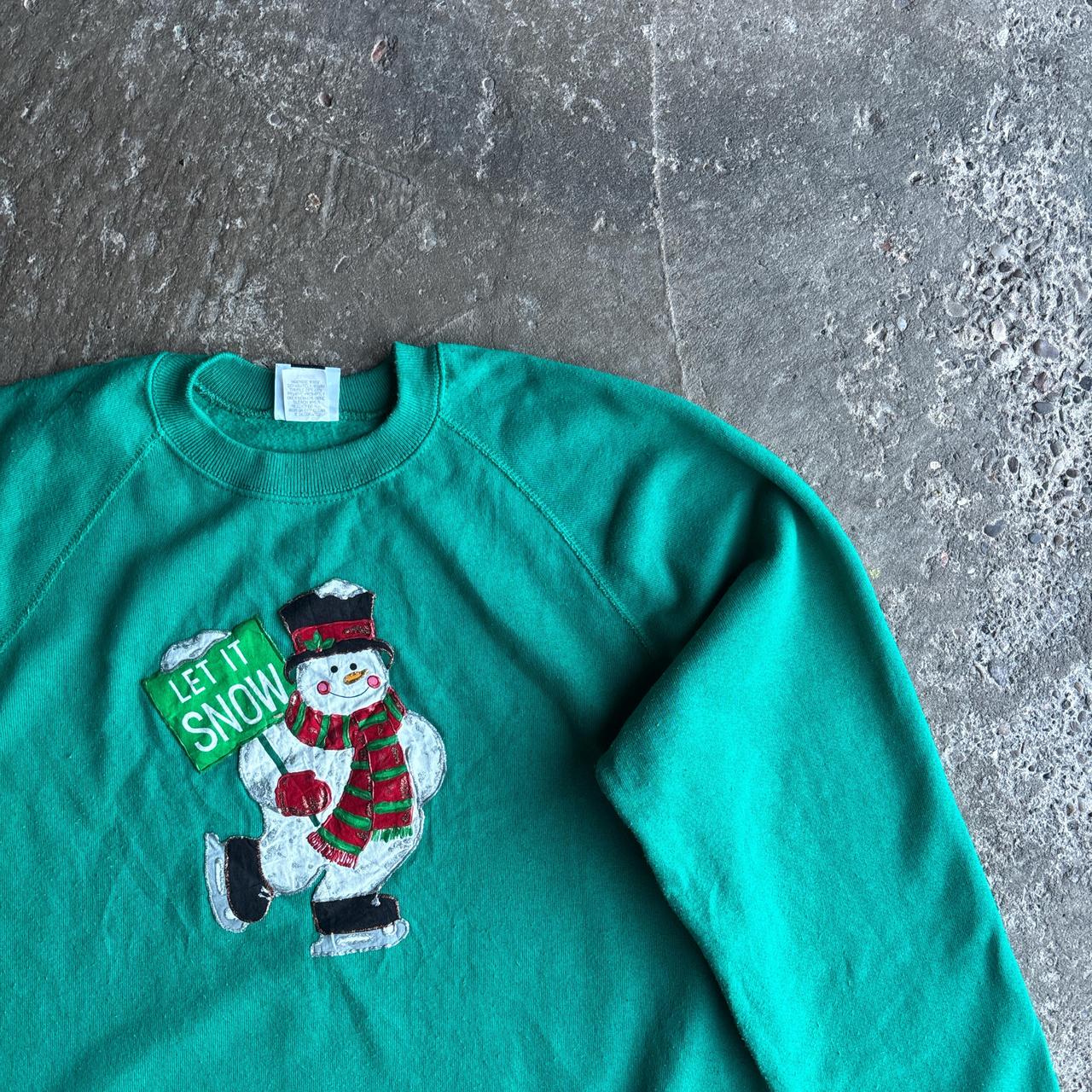 Green Lee Embroidered Christmas Sweatshirt - XL