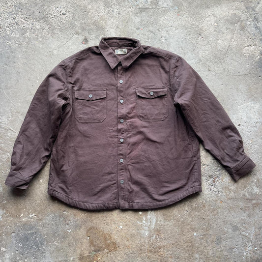 Brown workwear over shirt