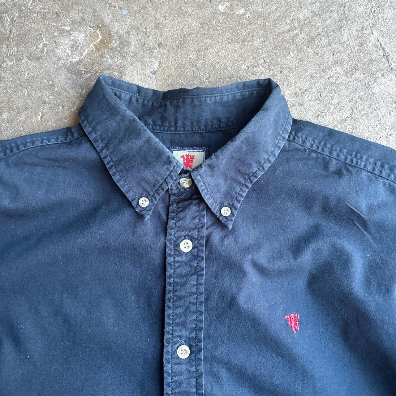 Navy Manchester United Smart Long Sleeve Shirt