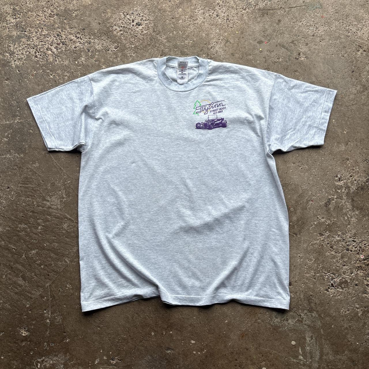 Vintage Grey single stitch graphic tee with ‘Stylin Street Rods’ graphic -