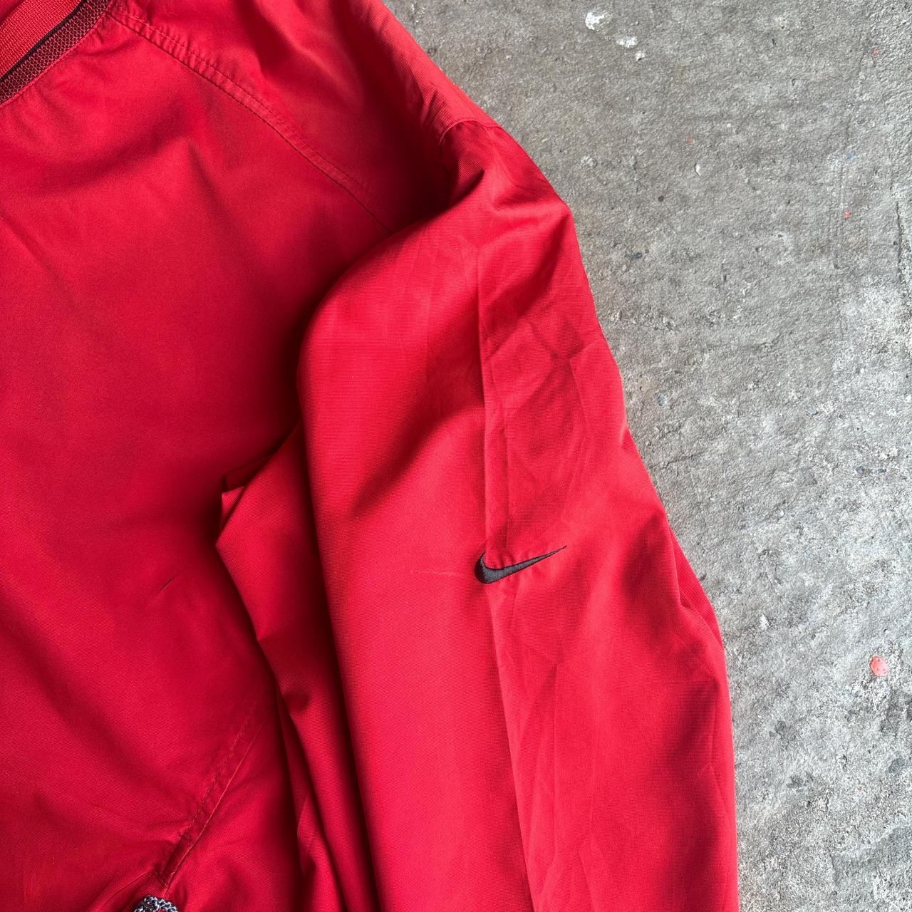 Red Nike Vintage Golf Windbreaker Jacket