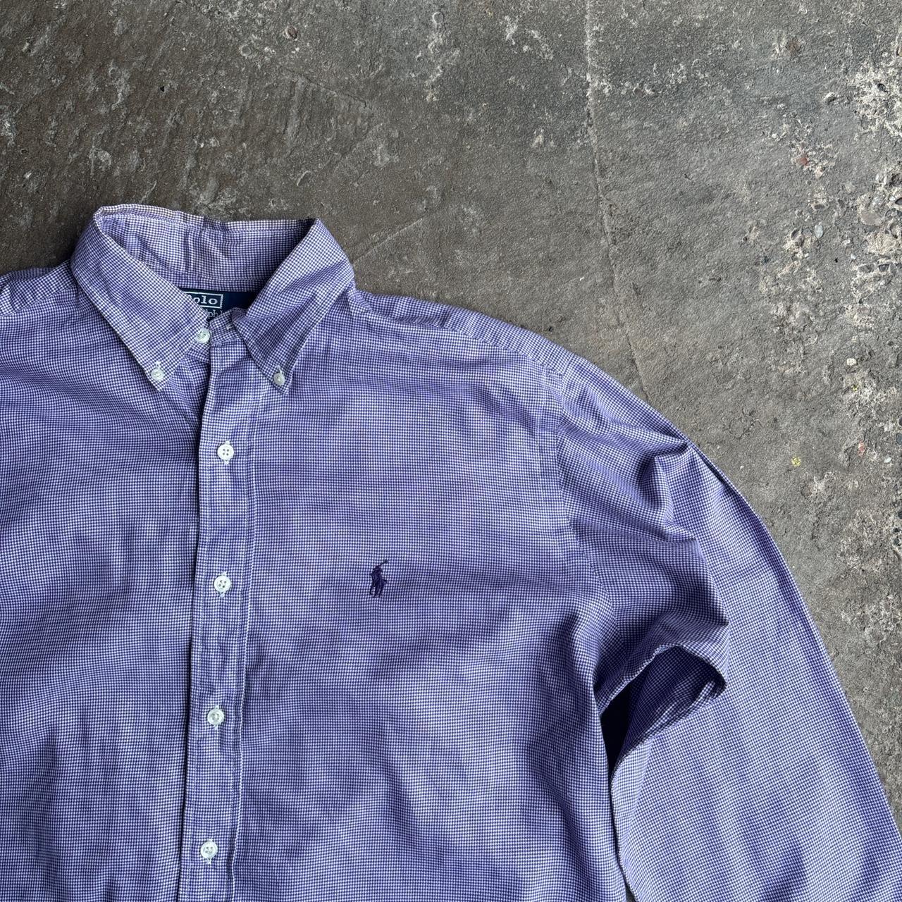 Purple Checkered Ralph Lauren Long-Sleeve Shirt