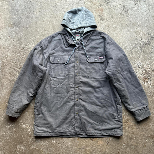 Dickies grey and blue hooded jacket